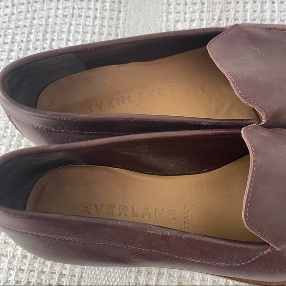 EVERLANE | Burgundy Leather Modern Loafers Sz 7 - Picture 4 of 5